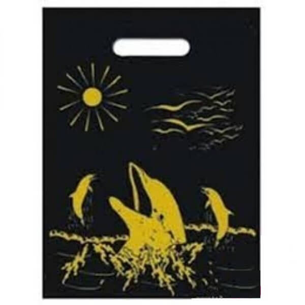 Baskılı Blok Poşet Siyah 26x38 cm No:2- 500 Adet