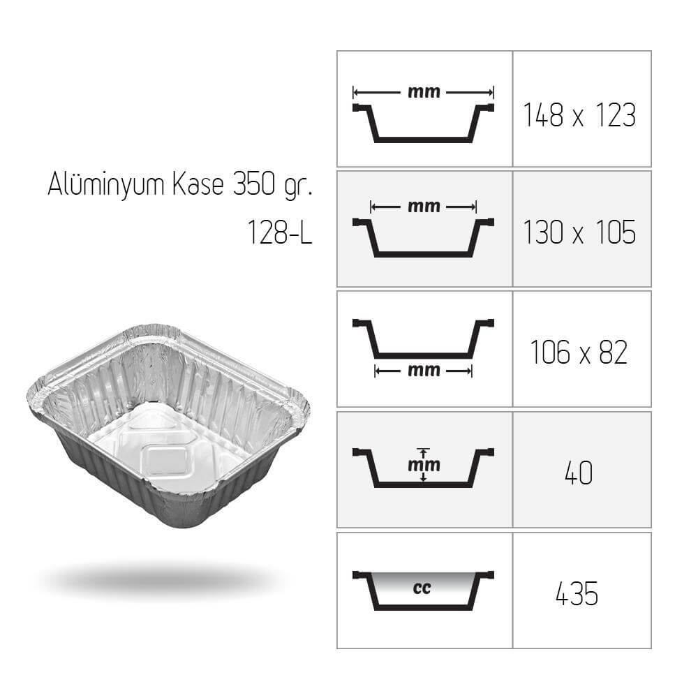Alüminyum Kase 350 gr 100 adet