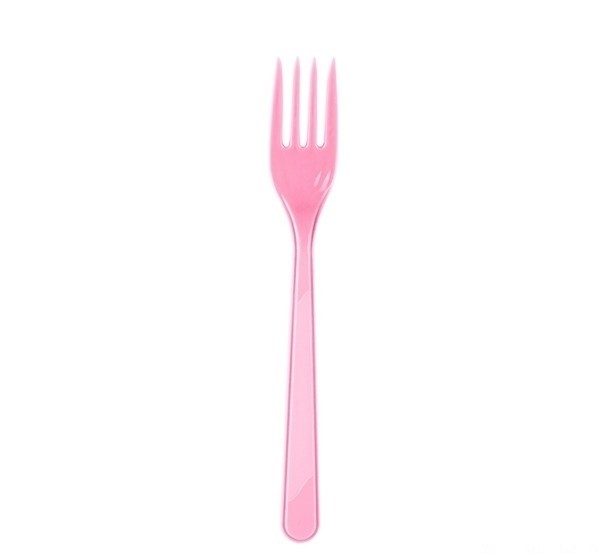 Çatal Plastik Pembe 50 adet