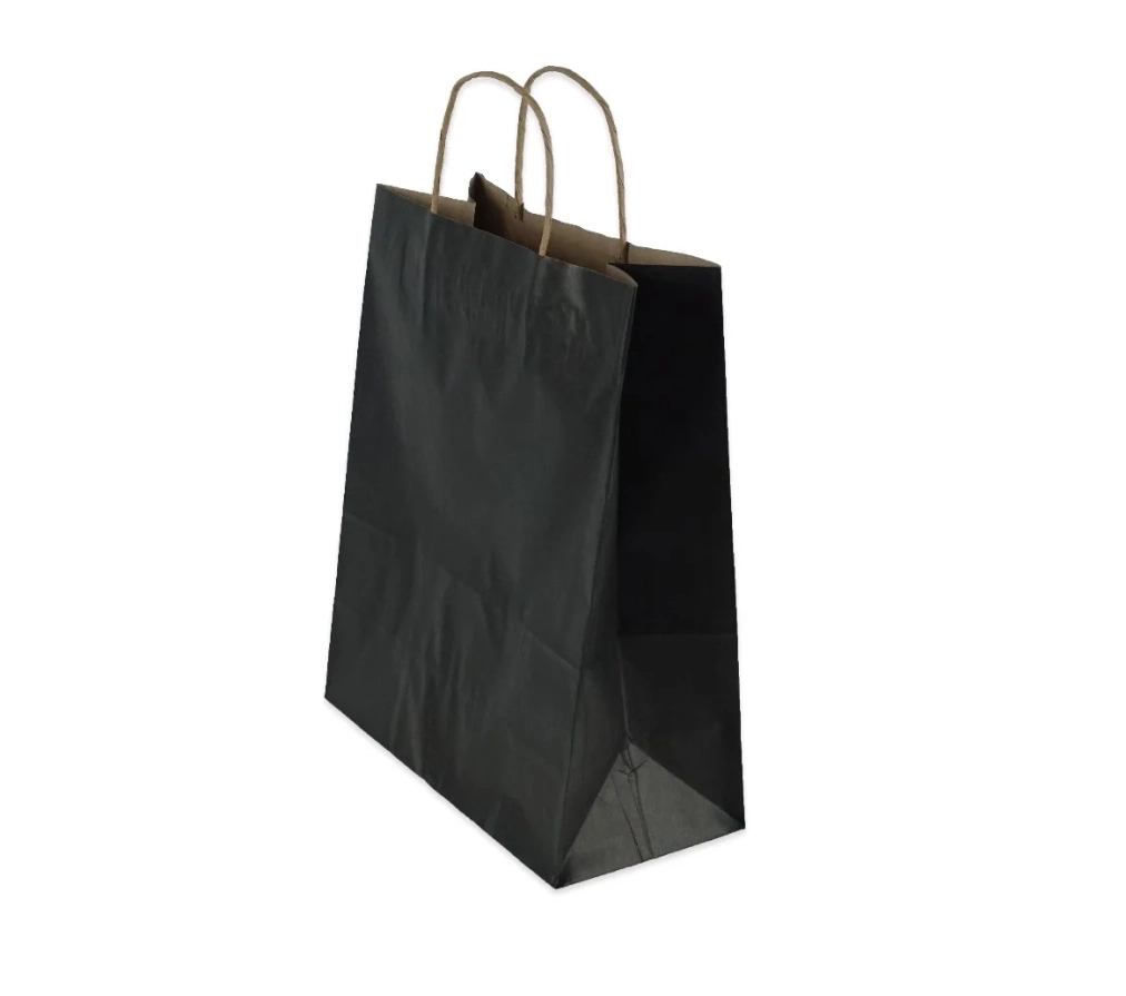 Kraft Kağıt Çanta Siyah 31x12x41 cm 25 Adet