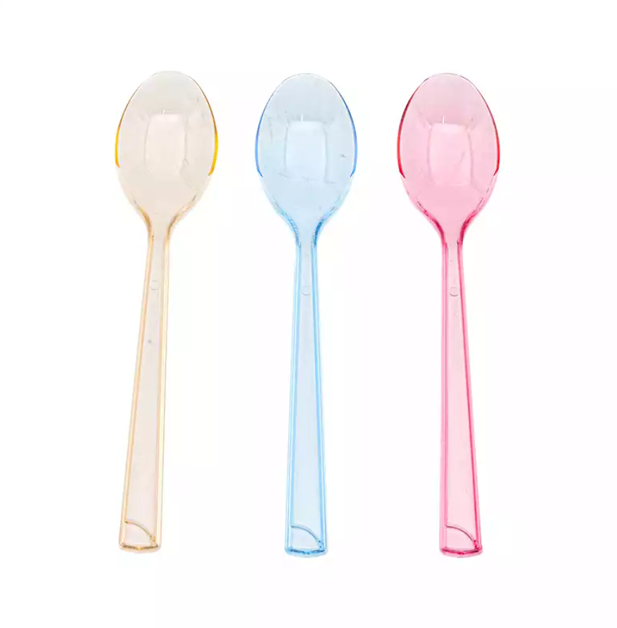 Plastik Renkli Dondurma Kaşığı 50 Adet