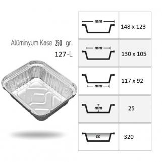 Alüminyum Kase 250 gr 100 adet