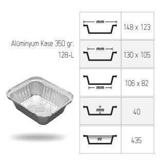 Alüminyum Kase 350 gr 100 adet