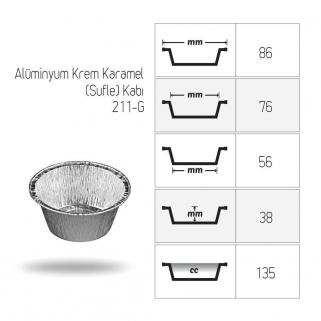 Alüminyum Krem Karamel 211/G 100 adet