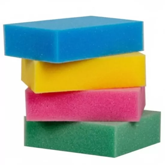 Sünger Düz Büyük Renkli  12’li-1 Paket