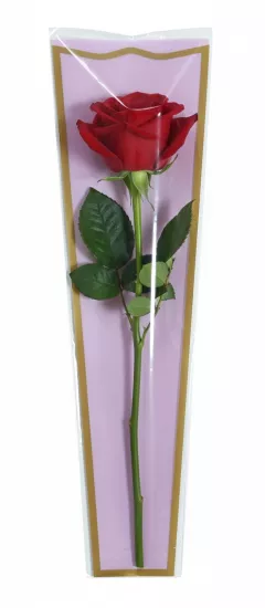 Tek Gül Poşeti Pembe Renkli 100 adet